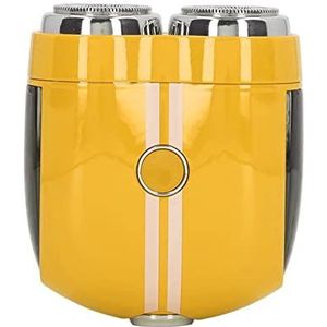 Elektrisch Mini-baardscheerapparaat, Kleine Baardtrimmer Gebogen Net Nat Droog Tweeërlei Gebruik IPX7 Waterdicht Voor Afspraak (Geel)