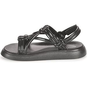 melissa PAPETE Essential Sand +, platte damessandalen, zwart, maat 39, Zwart, 39 EU