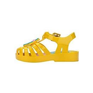 melissa Mini Possession + Fabula BB platte sandalen, geel, 24 EU, Geel, 24 EU