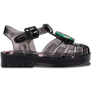 melissa Mini Possession + Fabula BB platte sandalen voor meisjes, zwart, 21 EU, Zwart, 21 EU