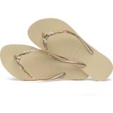 Havaianas Teenslippers met Glitters Beige