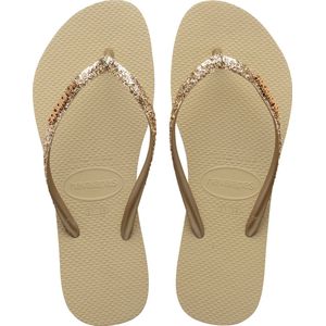 Havaianas Slim Glitter Ii Dames Slippers - Zand - Maat 33/34