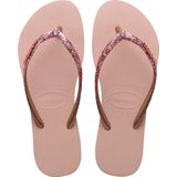 Havaianas Slim Teenslippers met Glitters Roségoud