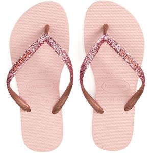 Havaianas Slim Glitter Ii Dames Slippers - Lichtroze Goud