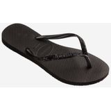 Havaianas Slim Glitter Ii Dames Slippers - Zwart/Donkergrijs - Maat 39/40