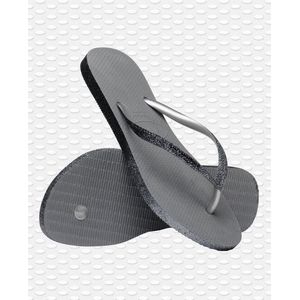 Havaianas - Dames sandalen en slippers - Slim Sparkle II Steel Grey voor Dames - Maat 35-36 - Grijs