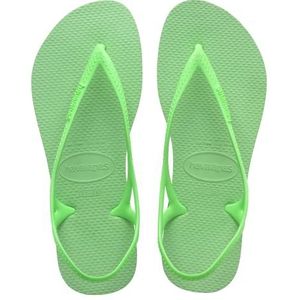 Havaianas Sunny II platte sandaal voor dames, Groene tuin, 4.5/5 UK