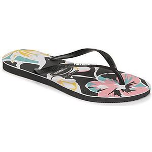 Havaianas  SLIM FLORAL BASIC  slippers  dames Zwart