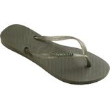 Havaianas Slim Logo Metallic Dames Slippers - Groen