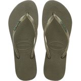 Havaianas slim logo metallic in de kleur groen.