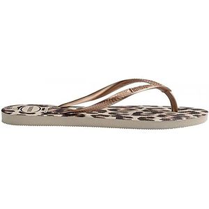 Havaianas Slim Animals Beige/Rose Goud/Donkerbruin 33/34