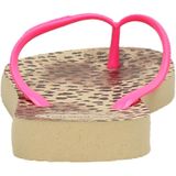 Havaianas Slim Animals Dames Slippers  - Sand Grey/Pink - Maat 27/28