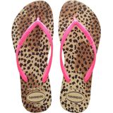 Havaianas Slim Animals Dames Slippers  - Sand Grey/Pink - Maat 35/36