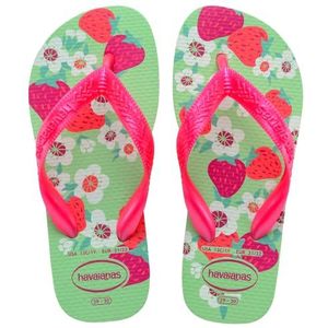 Havaianas Kids Flores uniseks-kind Teenslippers, Groene tuin., 25/26 EU