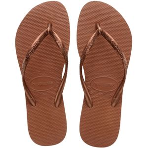 Havaianas Slim Dames Slippers - Koper/Bruin - Maat 35/36