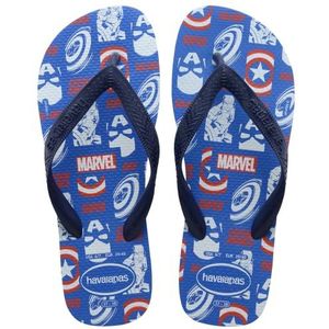 Havaianas Uniseks Top Marvel Logomania Flip-Flop, Blauwe ster, 33/34 EU