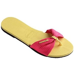Havaianas You Saint Tropez Basic Flat Sandal voor dames, citroengeel 39/40 EU