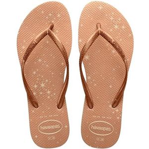 Havaianas Slim Gloss (Mini Me), Flip Flop Meisjes, Beige, 12/13 UK Child