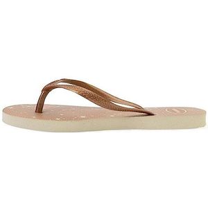 Havaianas Slim Gloss, Flip Flop Dames, Beige, 13 UK