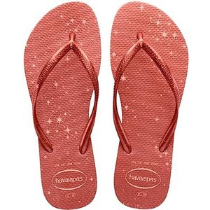 Havaianas Vrouwen HAV. Slim Gloss Teenslipper, Ballet Rose/Golden Blush, 5 UK, Ballet Rose Golden Blush, 38 EU