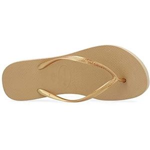 Havaianas dames slanke flatform, goudkleurig, 4,5/5