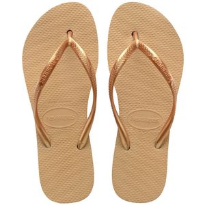Havaianas Slim Flatform Dames Slippers - Goud - Maat 35/36