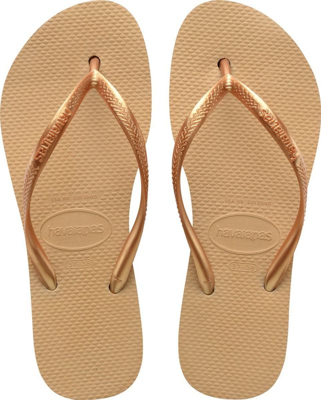 Havaianas - Slim Flatform - Teenslippers - Goudkleurig - Rubber