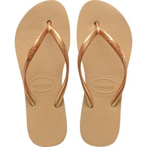 Havaianas Slim Flatform Dames Slippers - Goud - Maat 37/38