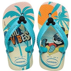 Havaianas Heroes, uniseks sandalen voor kinderen en jongens, Beige stroblauw beige blauw