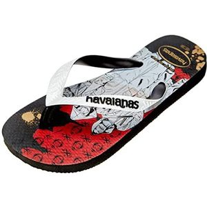 Havaianas Hav. Kids Top Spiderman Flip-Flops, Zwart en wit.