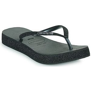 Havaianas Slim Flatform Sparkle teenslippers zwart