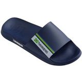 Havaianas Slide Brasil Teenslippers voor volwassenen, uniseks, marineblauw, 3/4 UK