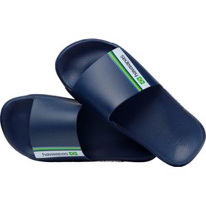 Havaianas Slide Brasil, Slide Unisex Volwassenen, Marine Blauw