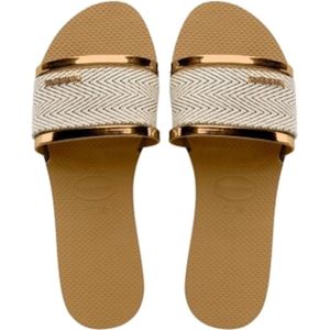 Havaianas - Dames sandalen en slippers - You Trancoso Premium Bronze voor Dames - Maat 37-38 - Goud