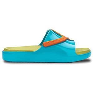 melissa Mini Cloud Slide + Fabrila INF, platte sandalen, blauw, 30 EU, Blauw, 30 EU