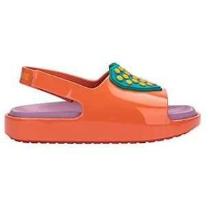 melissa Mini Cloud Slide + Fabrila BB, platte sandalen, oranje, 24 EU, Oranje, 24 EU