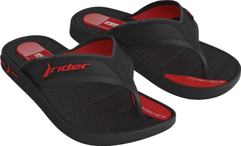 Rider - Sprint - Slipper - Zwart/Rood - Flexpand