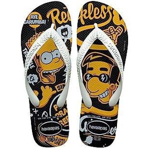 Havaianas Simpsons unisex slippers voor volwassenen | Kleur: Zwart | Maat: 3/4 VK