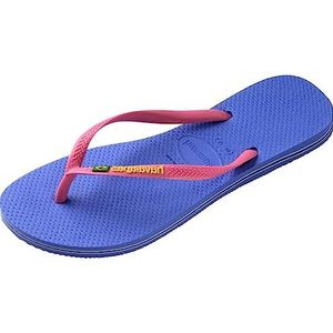 Havaianas Slim Brasil-logo damesslippers | Kleur: Blauw | Maat: 1/2 VK
