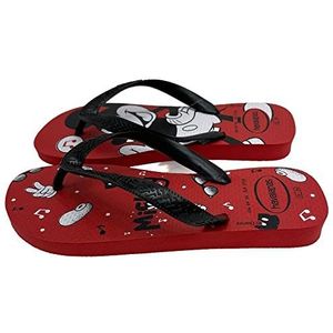 Havaianas Unisex Top Disney Flip-Flop, Robijn Rood/Zwart, 3.5/4 UK, Robijn Rood Zwart, 3.5/4 UK