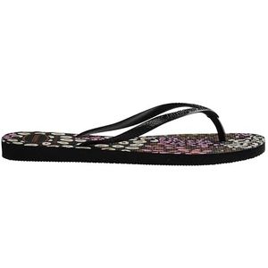 Havaianas SLIM ANIMALS - Zwart/Roze - Maat 35/36 - Dames Slippers