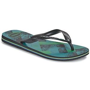 Havaianas Brasil Fresh Teenslippers voor volwassenen, uniseks, zwart/zwart/bladgroen