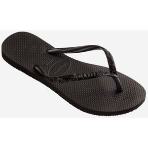 Havaianas Slim Glitter Flip Flops Dames - Black- Dames, Black