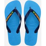 Havaianas Brasil Logo Slippers blauw Rubber