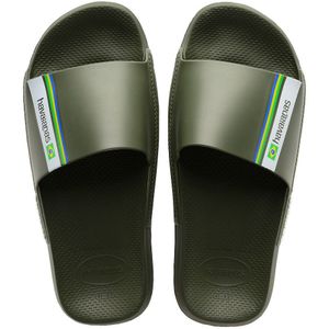 Slippers Slide Classic Brazil HAVAIANAS. Rubber materiaal. Maten 41/42. Groen kleur