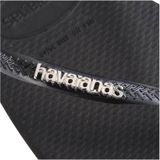 Havaianas - Square Logo Metallic - Slipper - Zwart/Zilver - Rubber