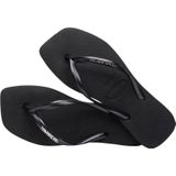 Havaianas - Square Logo Metallic - Slipper - Zwart/Zilver - Rubber
