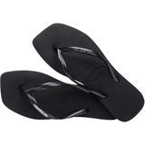 Havaianas - Square Logo Metallic - Slipper - Zwart/Zilver - Rubber