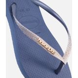 Havaianas Square Glitter Slippers blauw Rubber
