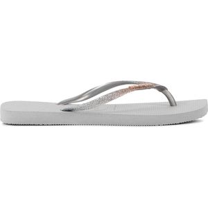 Havaianas Square Glitter Slippers grijs Rubber - Maat 37/38